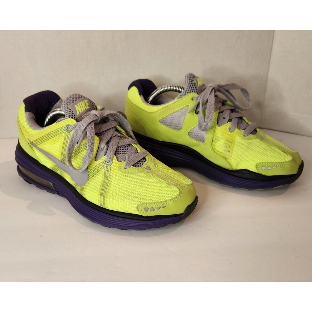 Nike Lunarmax+ 415323-304 Hot Lime Wolf Grey Running Shoes Sneakers Women Size 7
